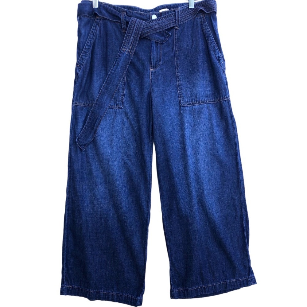 NWOT Seven7 wide leg high rise belted jeans M 8